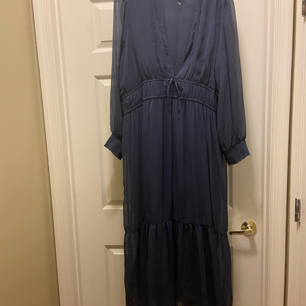 Elegant Navy Blue Women's Dress